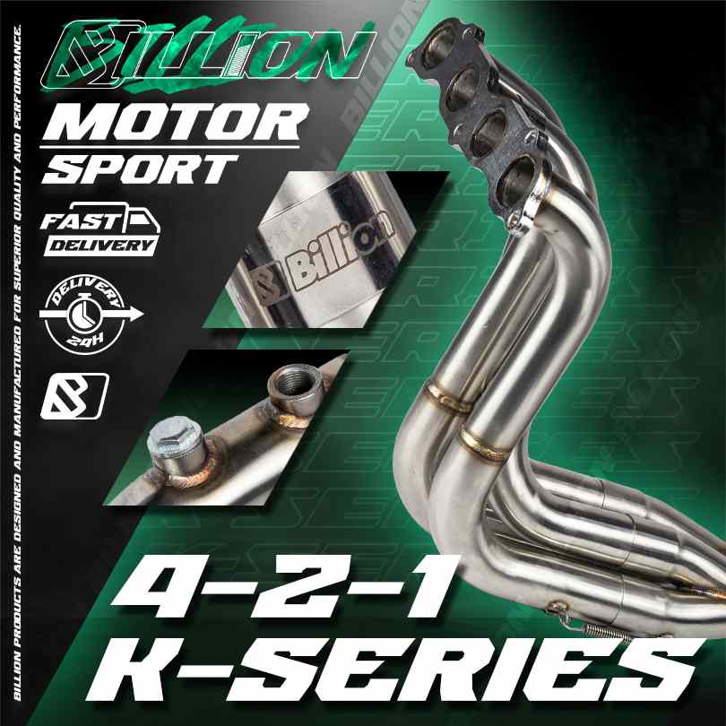 เฮดเดอร์ Billion 4-2-1 K-Series K20-24 Swap EG EK DC2  หมวดหมู่: ( รวมของแต่ง Civic EK EG ES )