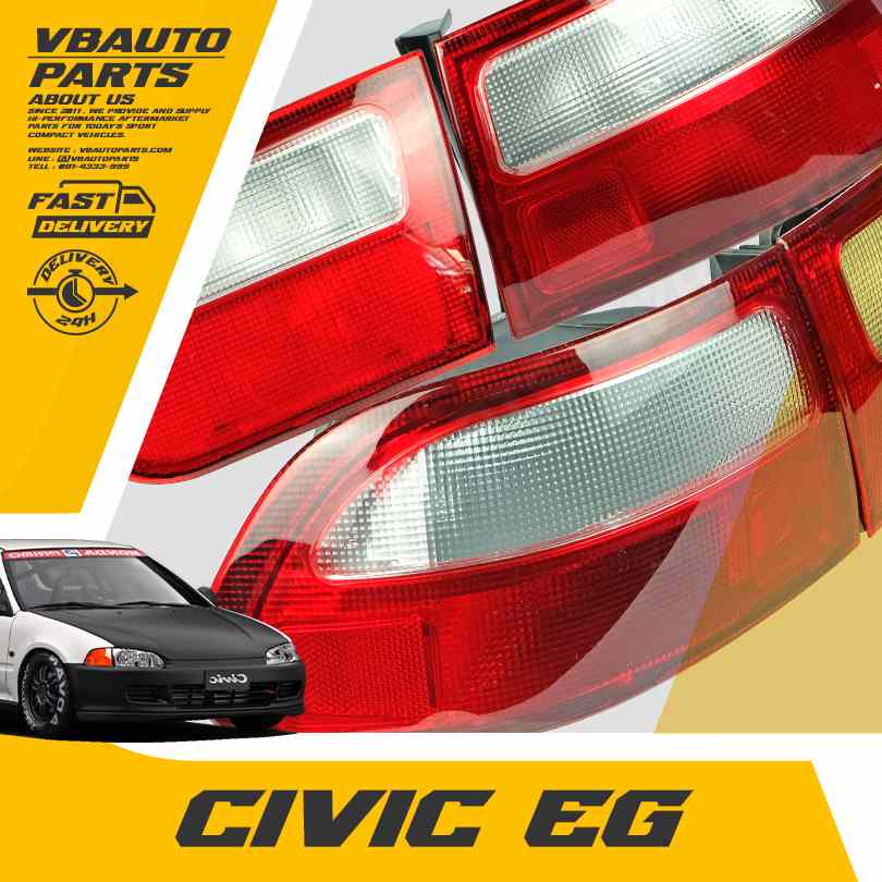 ไฟท้ายขาวแดง Civic EG(3 ประตู)