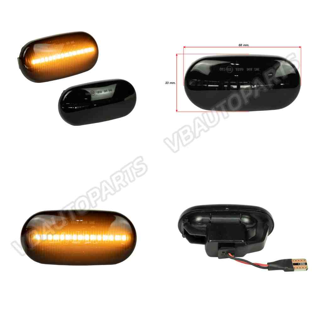 ไฟเลี้ยวแก้มข้าง LED ไฟวิ่ง HONDA Civic EG(BLACK)