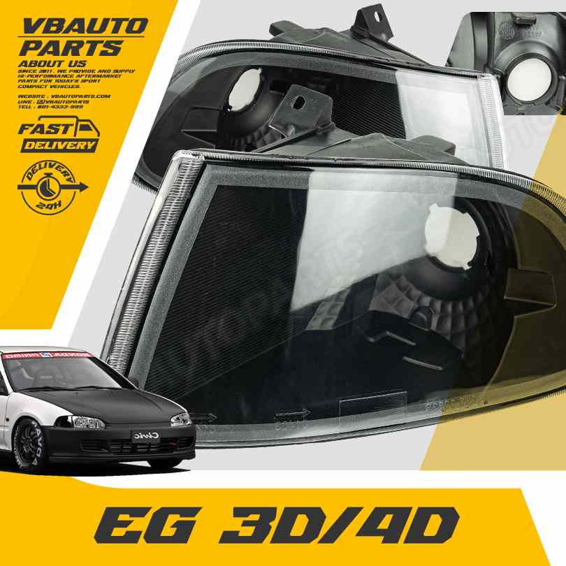 ไฟมุมดำ Civic EG 92(3D, ดำใส)