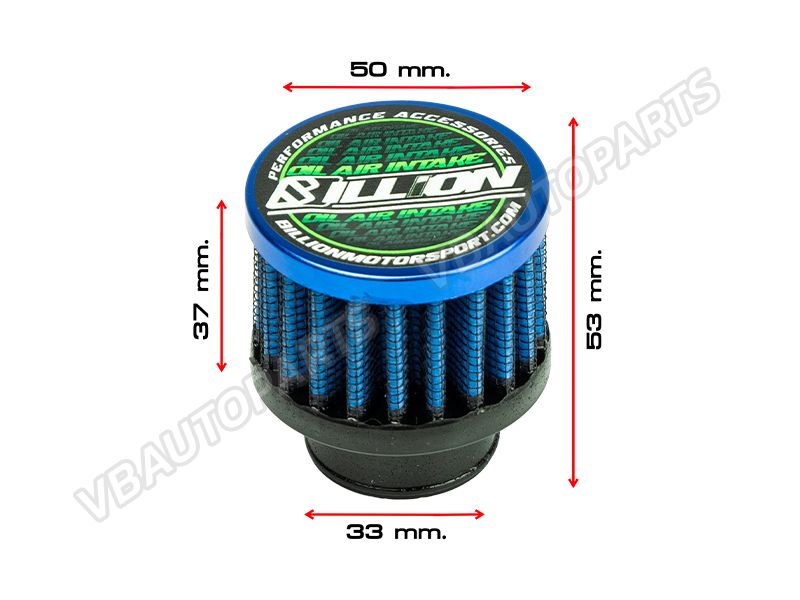 กรองดักไอ Billion ขนาด 25 mm.(BLUE)