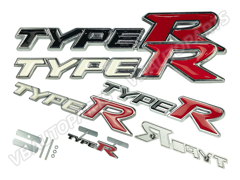Logo กระจังหน้า Type-R (WHITE-RED)