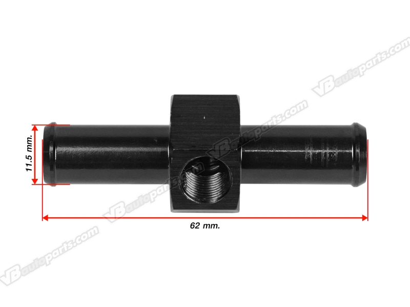 Adapter Fuel Press 1/8 ออกหางปลา (11.5mm. AN8)-(BK)
