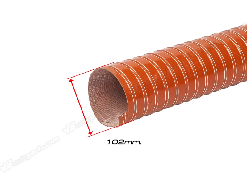 ท่อผ้าใบเคลือบซิลิโคนทนความร้อนสูง ยาว 4 เมตร(102mm.)