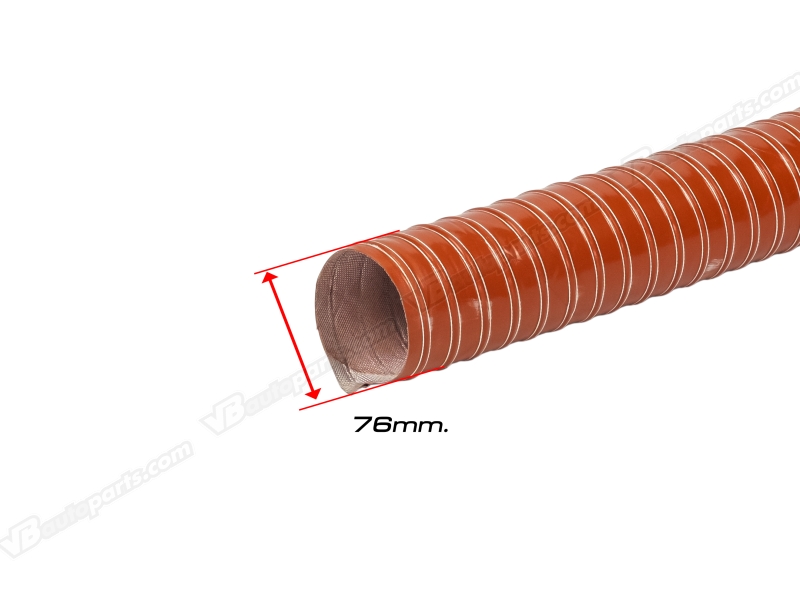 ท่อผ้าใบเคลือบซิลิโคนทนความร้อนสูง ยาว 4 เมตร(76mm.)