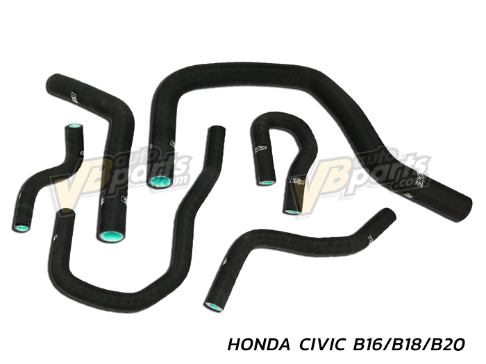 ท่อน้ำ Billion Honda B-Series 6 ชิ้น ชุดใหญ่(BLACK-USDM)