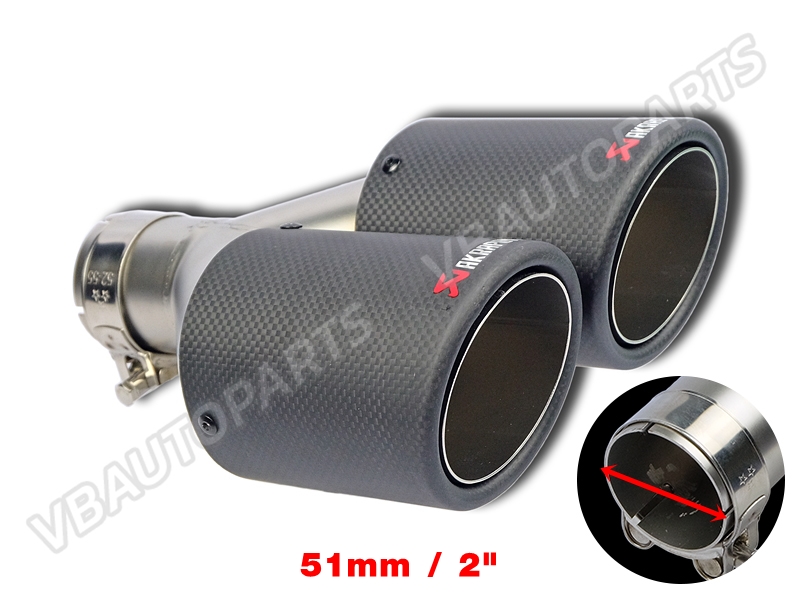 ปลายท่อคู่ Akrapovic ปากมน ขนาด 2 นิ้ว