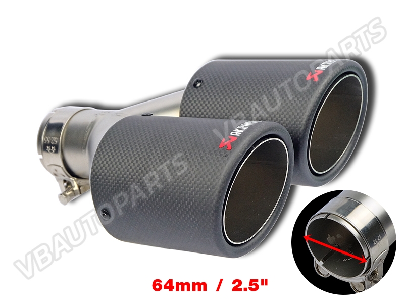 ปลายท่อคู่ Akrapovic ปลายมน ขนาด 2.5 นิ้ว