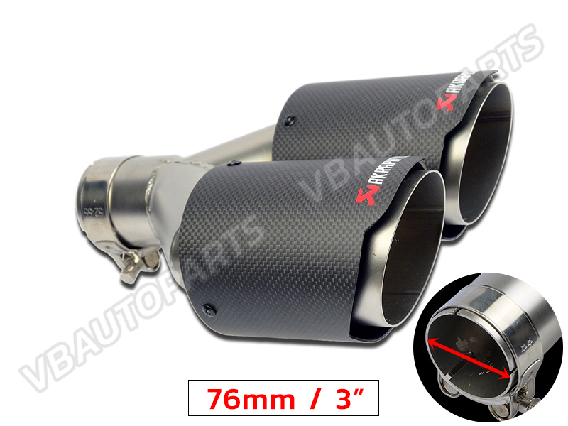 ปลายท่อคู่ Akrapovic ปากตัด ขนาด 3 นิ้ว