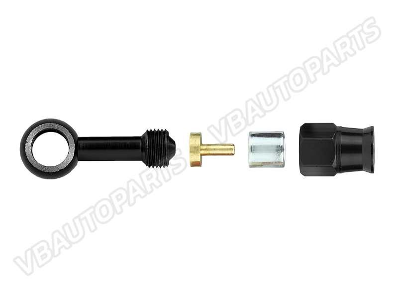 หัวบันโจ PTFE AN3(ตรง BLACK หัวย้ำ)