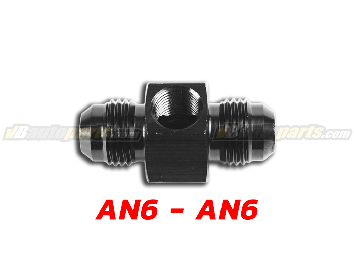Adapter Fuel Press 1/8 ออกเกลียว สองทาง AN6-(BK)