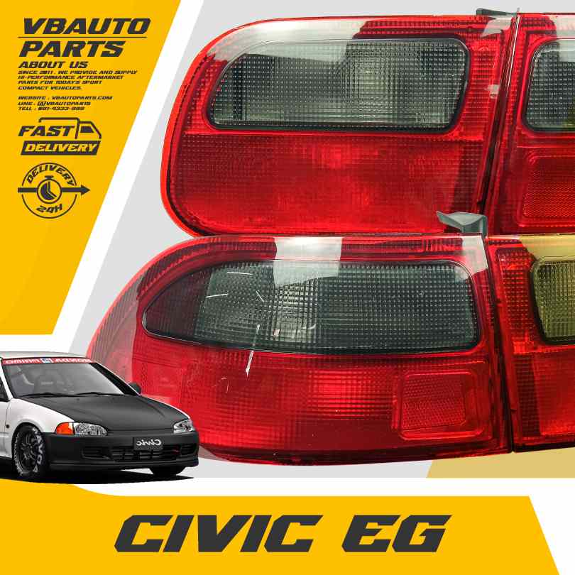  ไฟท้ายดำแดง Civic EG(3 ประตู)