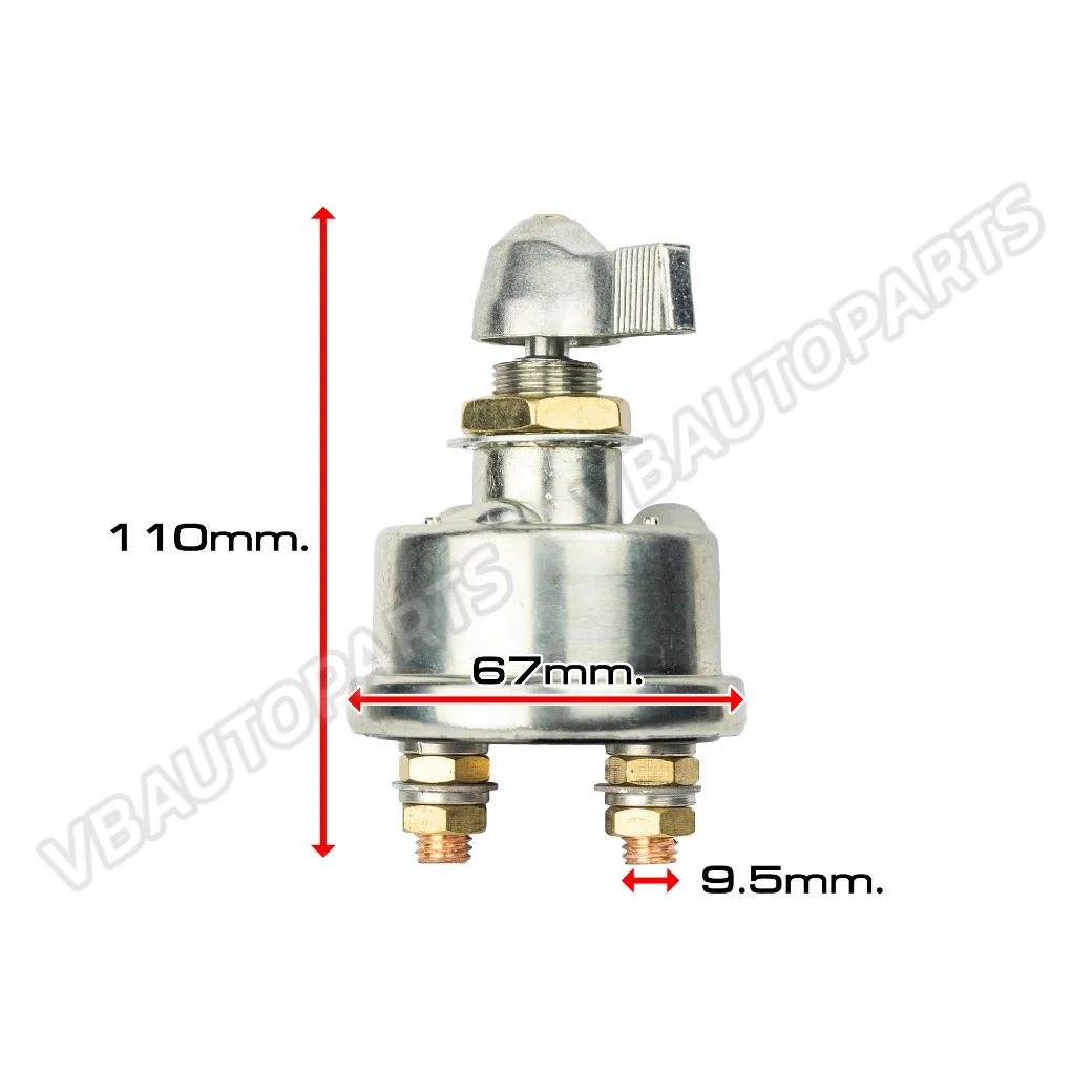สวิตช์ตัดไฟแบตเตอรี่ 12V ทรง Moroso รองรับ 180A ต่อเนื่อง / 1000A ชั่วขณะ