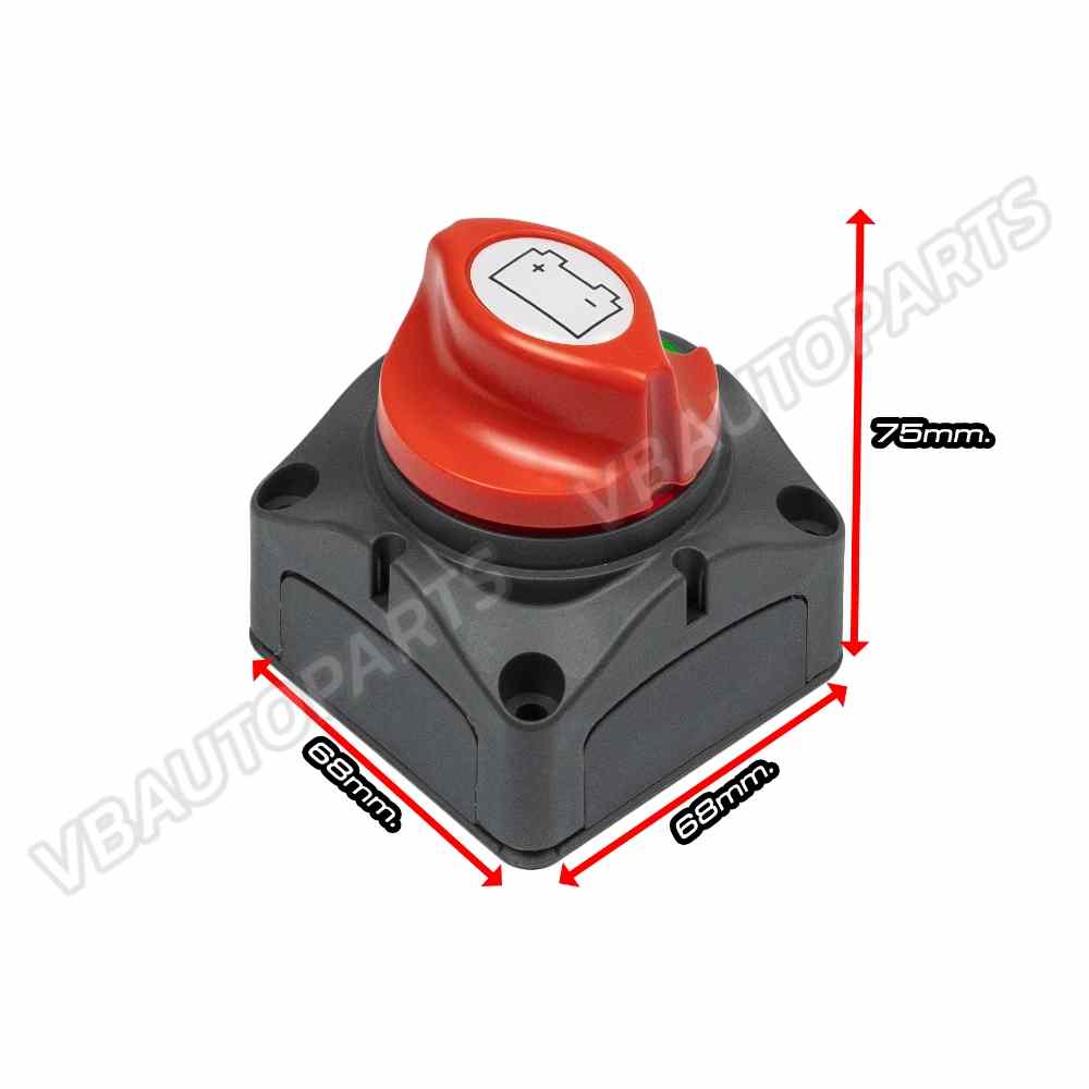 สวิตช์ตัดไฟทรงเหลี่ยม 12-24 V.(BX101961)