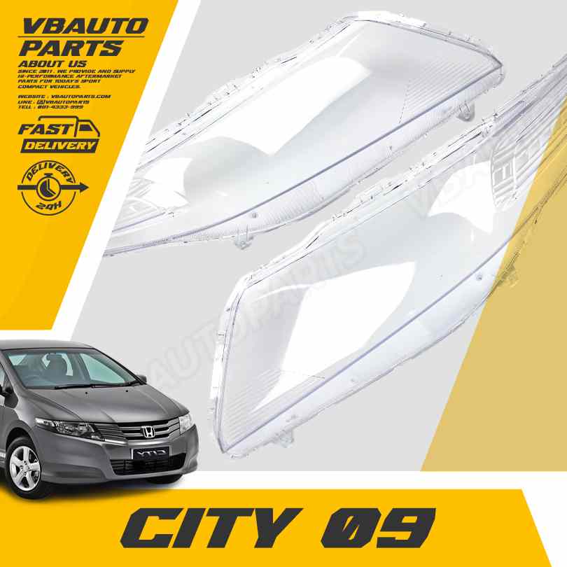 เลนส์ไฟหน้า HONDA City 09 + กาวติดเลนส์ไฟ