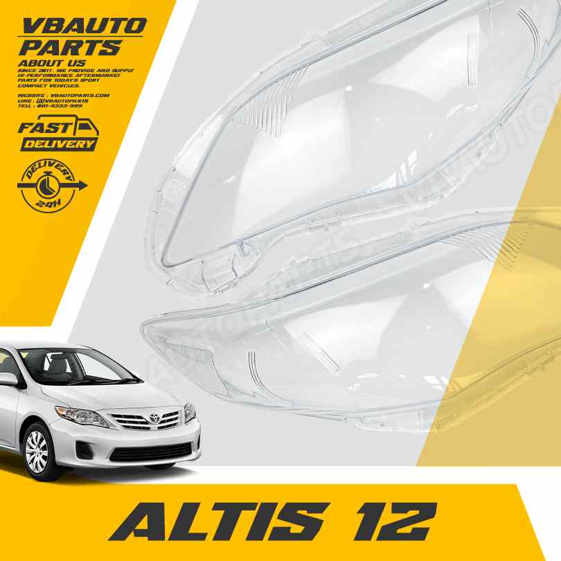 เลนส์ไฟหน้า TOYOTA(Altis-12) + กาวติดเลนส์ไฟหน้า