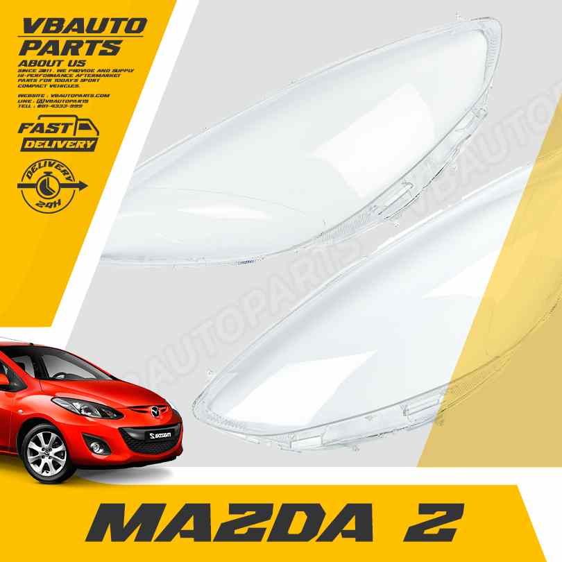 เลนส์ไฟหน้า Mazda(MZ2-08) + กาวติดเลนส์ไฟ