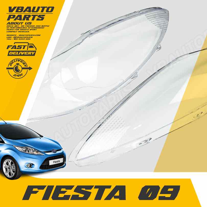 เลนส์ไฟหน้า Ford Fiesta 2009 + กาวติดเลนส์ไฟ