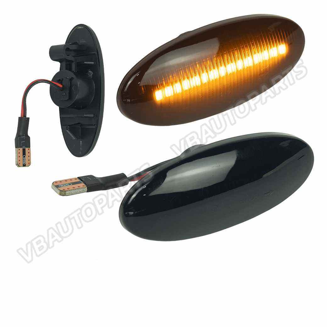 ไฟเลี้ยวแก้มข้าง LED ไฟวิ่ง Nissan Juke Sylphy March Almera Tida Navara (BLACK)