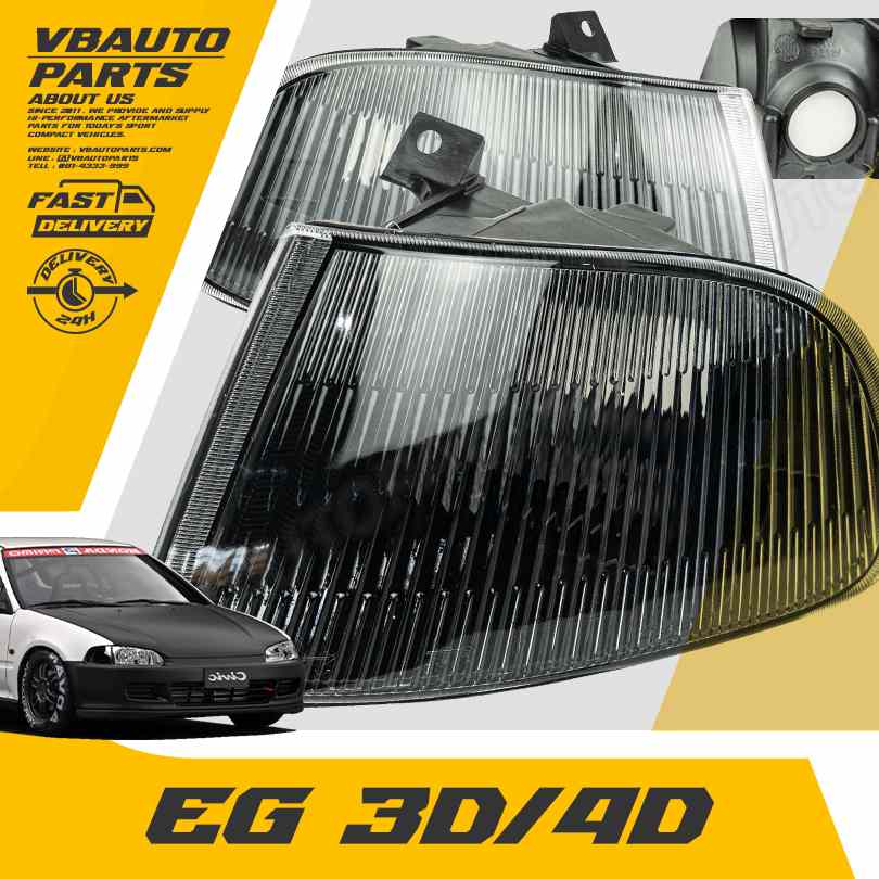 ไฟมุมดำ Civic EG 92(4D, ดำขุ่น)