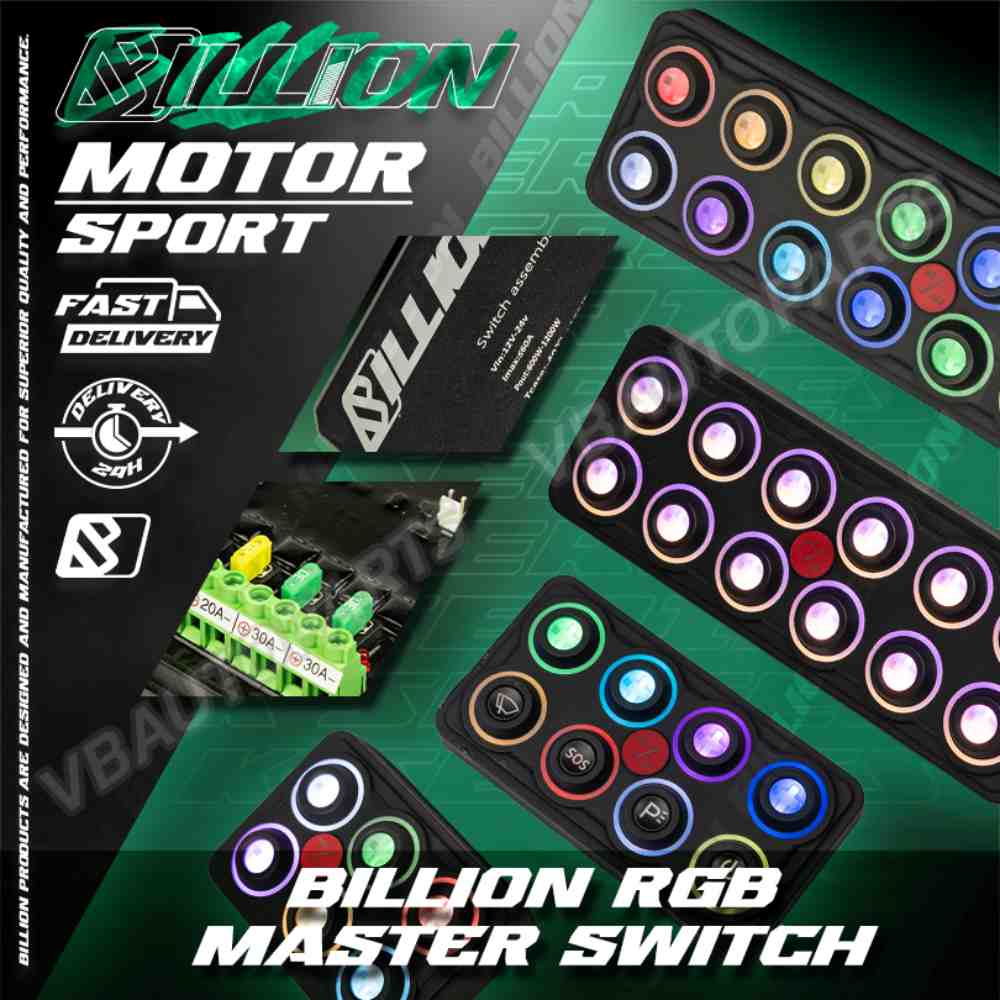 แผงสวิตช์ไฟ Billion RGB Master Switch (6/8/12/16-Button)