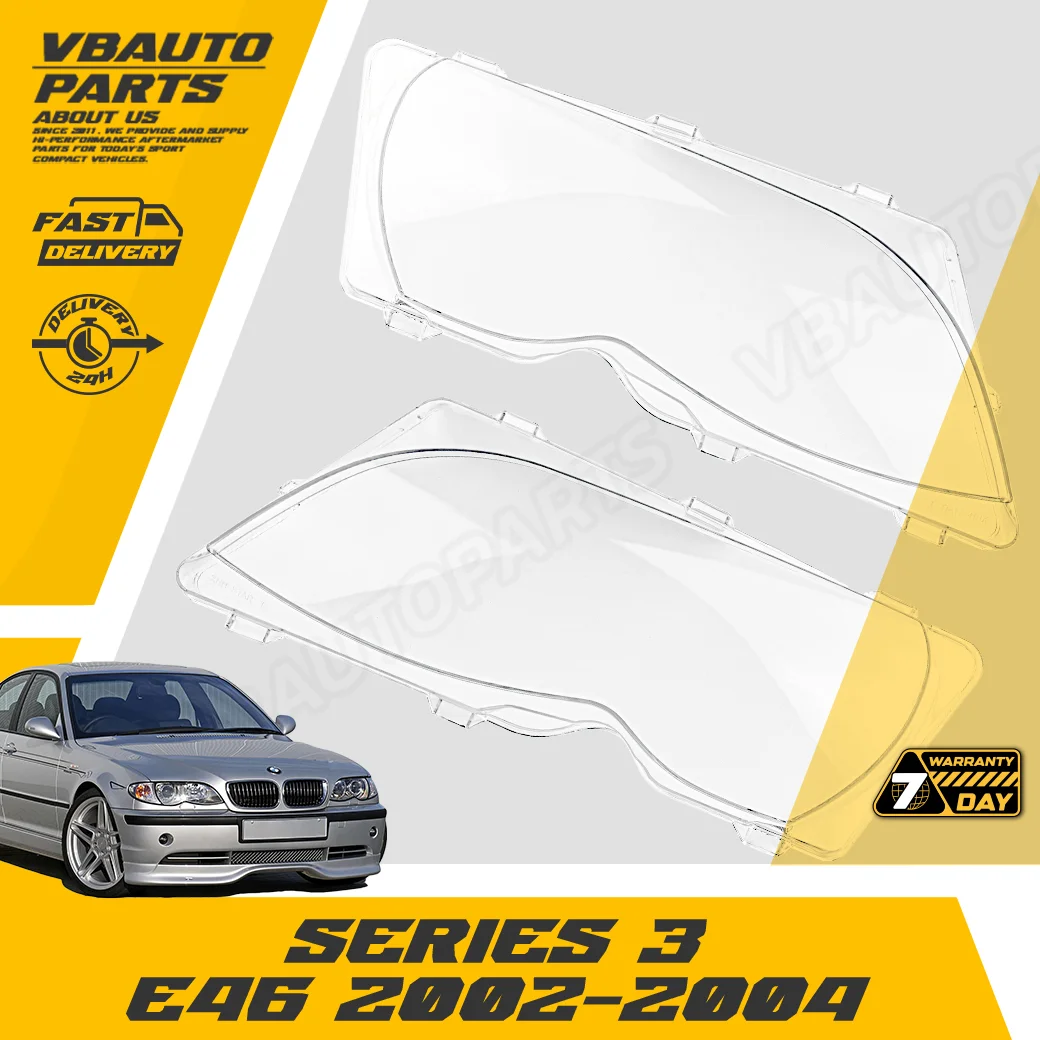 เลนส์ไฟหน้า BMW(Series 3 (E46) 02-04) + กาวติดตเลนส์ไฟหน้า [ราคาต่อคู่]