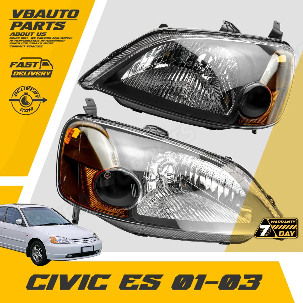 โคมไฟหน้าเพชร Civic ES(โคมดำ, ES-01-03)