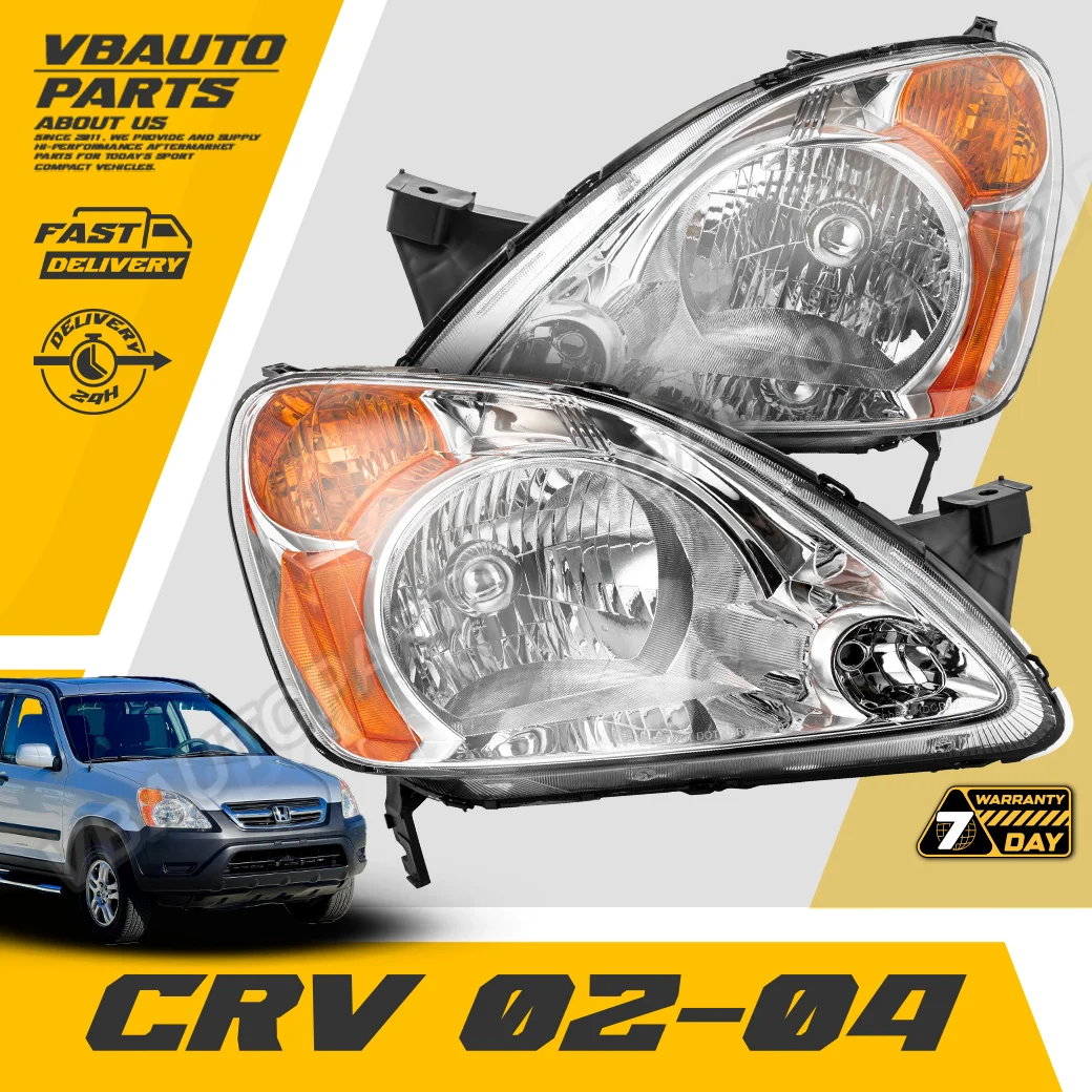 โคมไฟหน้าเพชร HONDA CRV(โคมขาว, CRV-02-04)