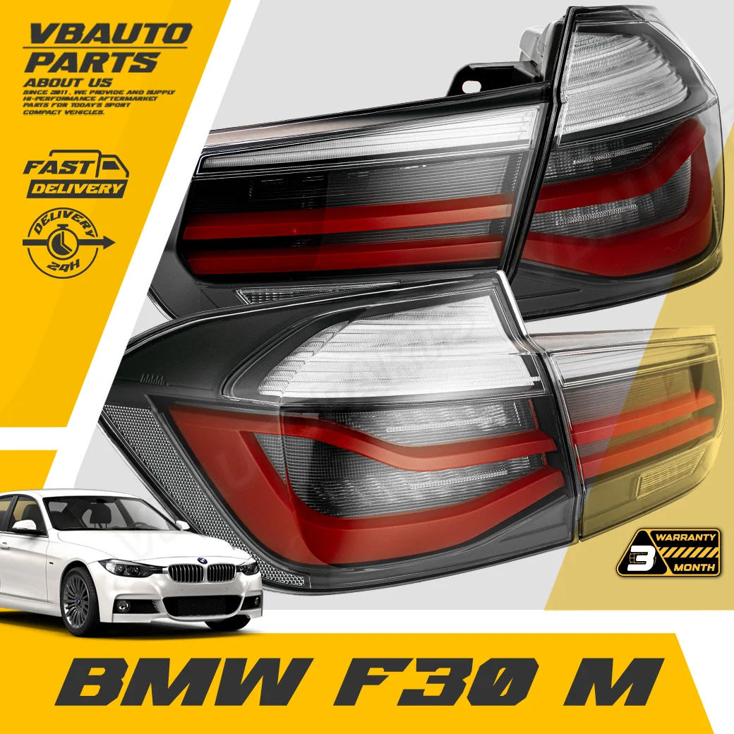 ไฟท้าย BMW 3 Series F30 ทรง M Performance สีแดง-ดำ
