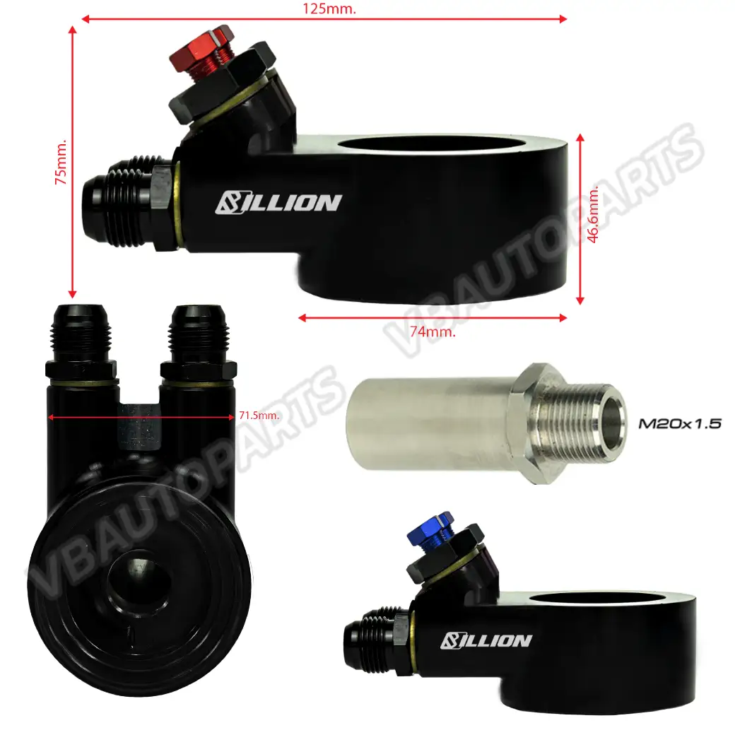 อแดปเตอร์ออยแยก Billion AN10 ทรงสูง M20x1.5(SUBARU-BLUE)