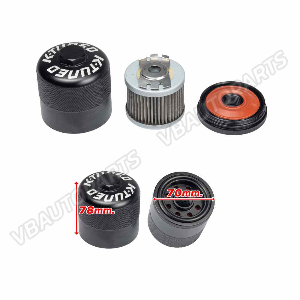 ไส้กรองน้ำมันเครื่องถอดล้างได้+แม่เหล็ก Billet Oil Filter For HONDA (KT)
