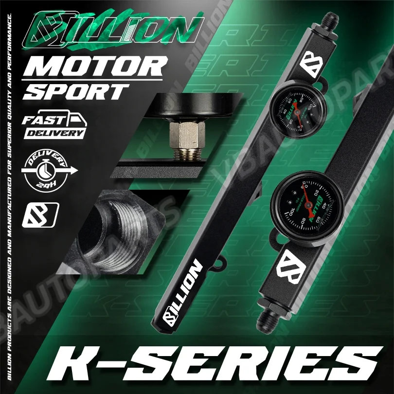 รางหัวฉีด Billion BLACK Plus (K-Series) + หน้าเกจ Billion