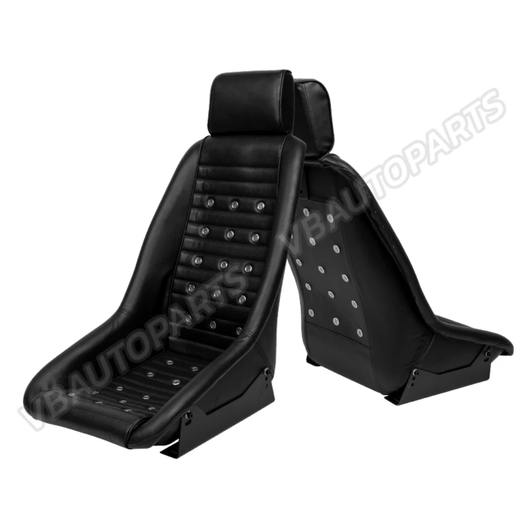 เบาะทรง Vintage Resto Sports Bucket Seats(TYPE1) เบาะ 1 คู่หน้า+ รางตัวยู