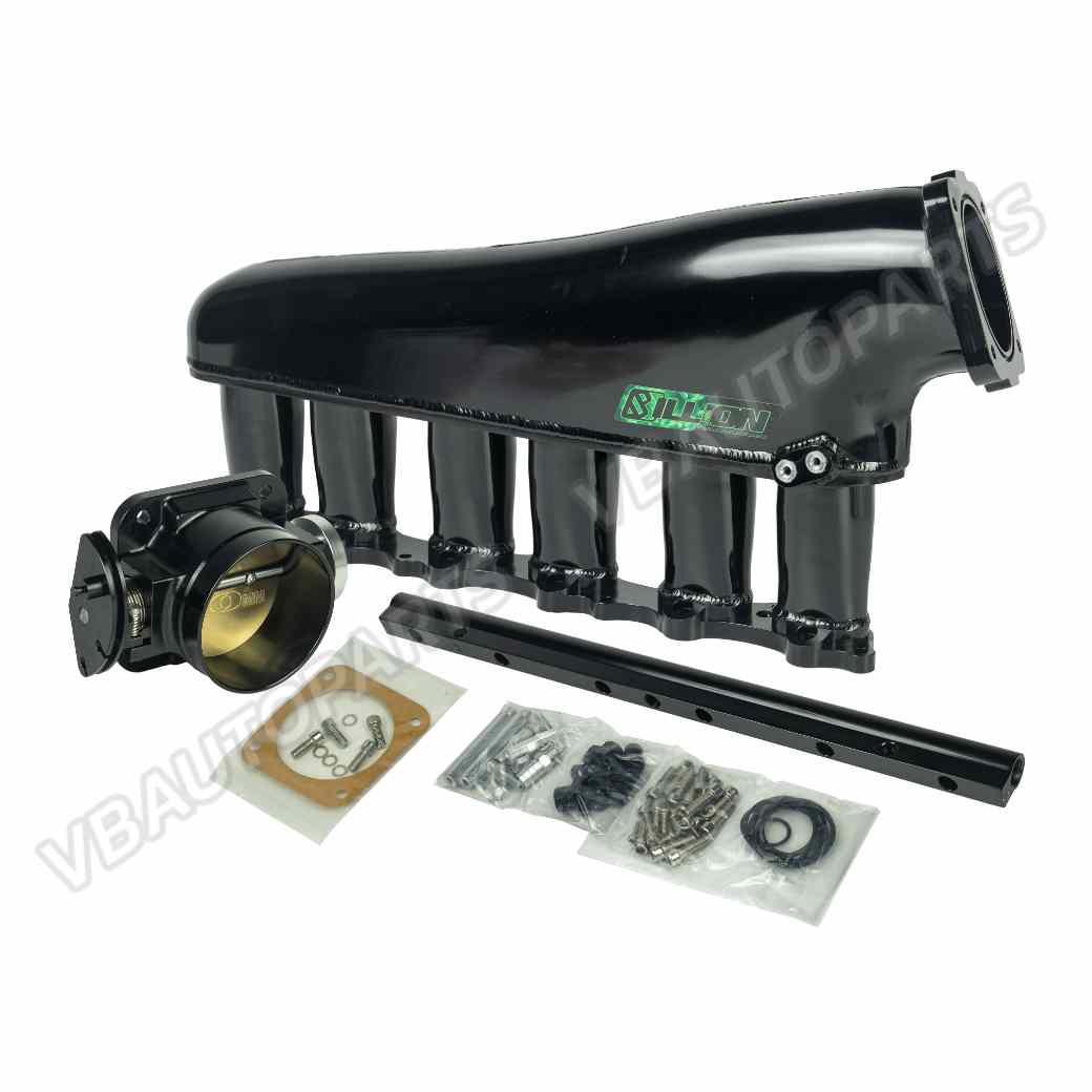 คอไอดี Billion Black/Silver CNC+ลิ้น 90 mm+รางหัวฉีด Toyota 2JZ-GTE (Black/Silver)