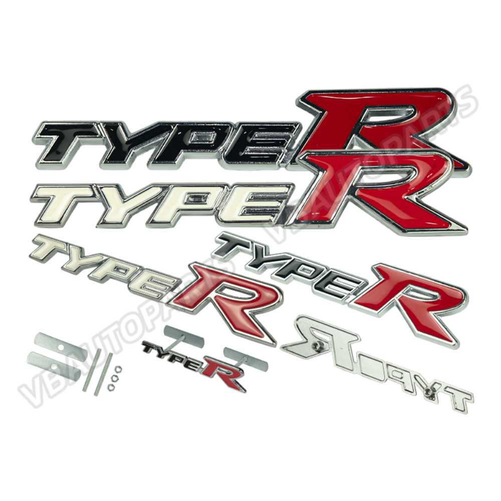 Logo กระจังหน้า Type-R (WHITE-RED)