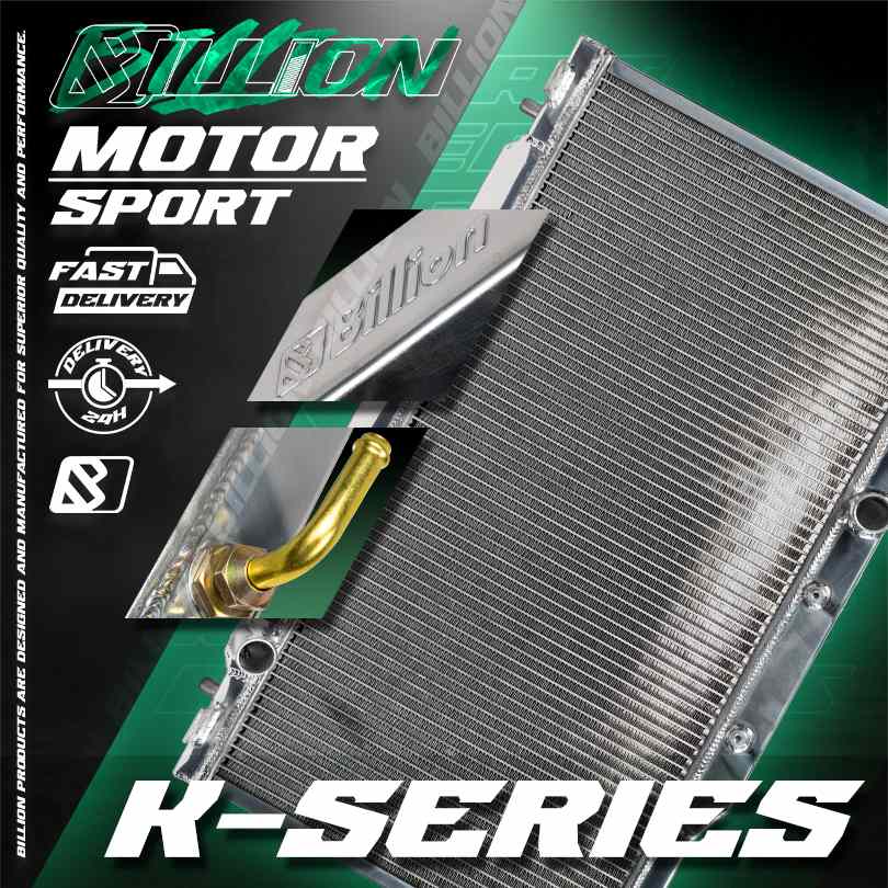 หม้อน้ำ BILLION อลูมิเนียม 2 ช่องใหญ่ HONDA Swap K-Series (MT)