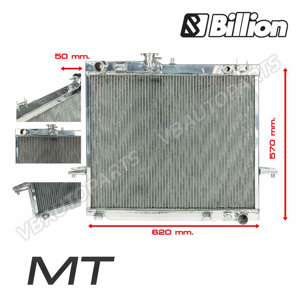 หม้อน้ำ Billion อลูมิเนียม(ISUZU D-max 06 2.5L 36mm. MT)