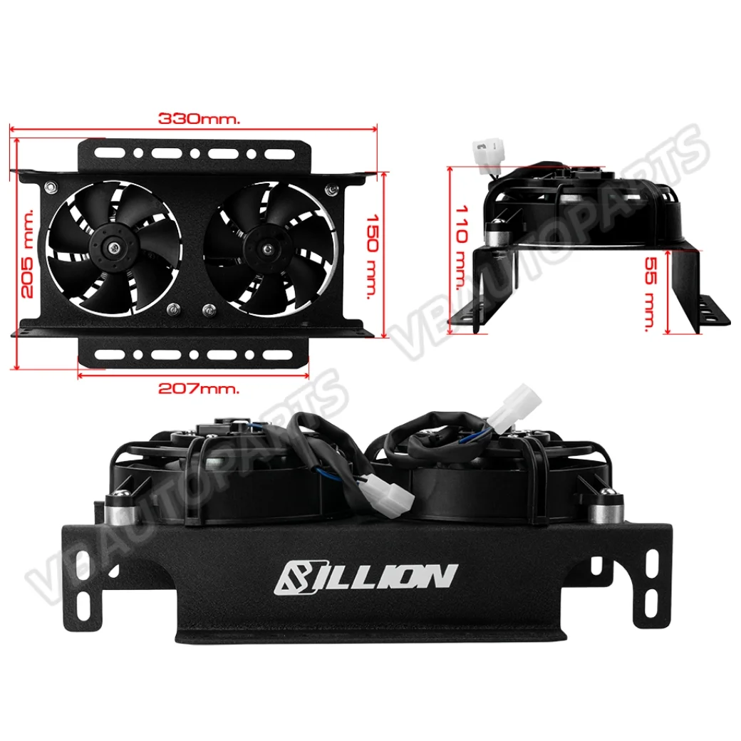 ชุดโครงพัดลมออยคูลเลอร์ Billion USDM 19ROW+(พัดลม x2 ตัว)