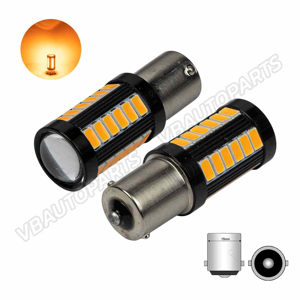 หลอดไฟ P21 LED 33 เม็ด BK 1156(PY21-ORANGE)