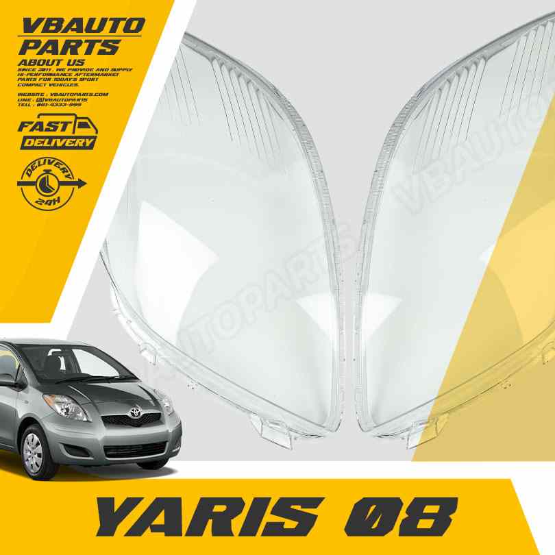 เลนส์ไฟหน้า TOYOTA (Yaris08) ตัวแรกเท่านั้น + กาวติดเลนส์ไฟหน้า